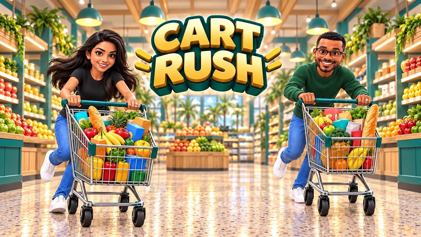 Cart Rush: original landing-page artwork