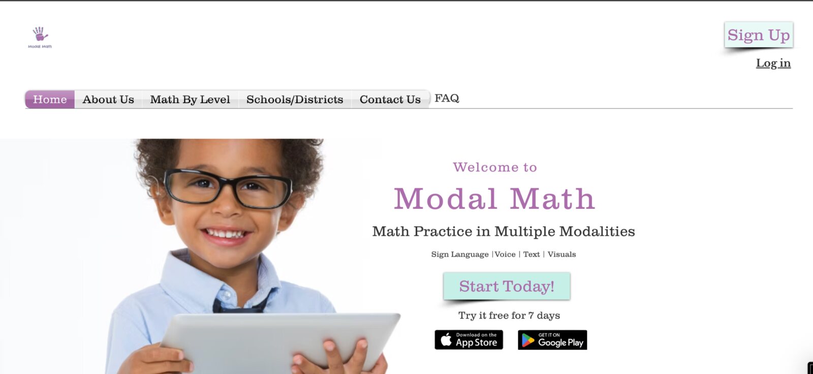 An early Modal Math interface