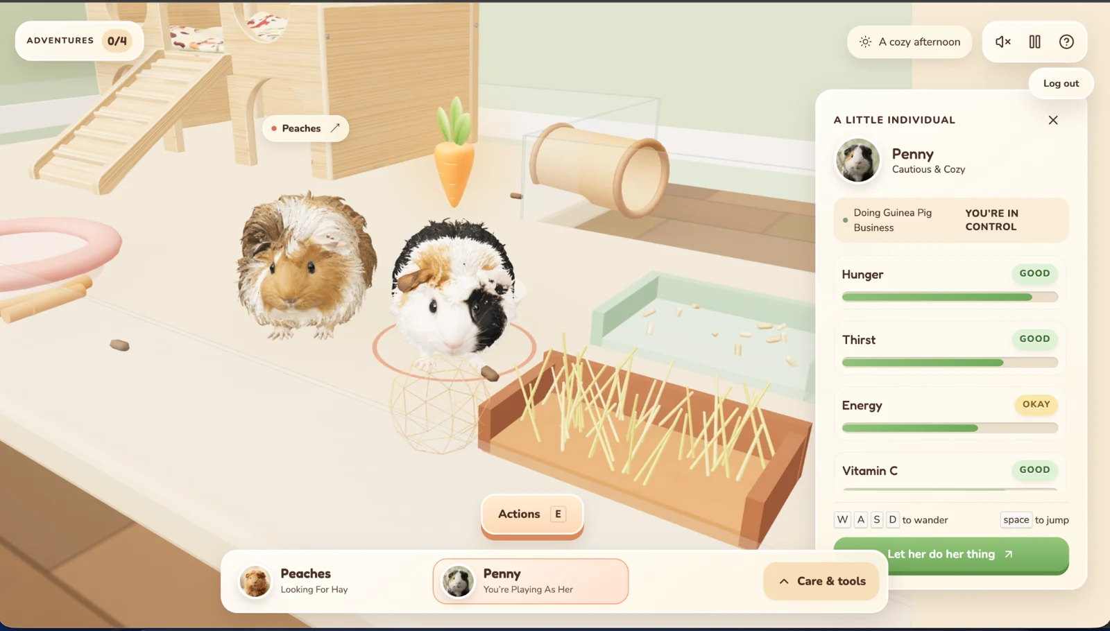 GuineaSims: original gameplay screenshot